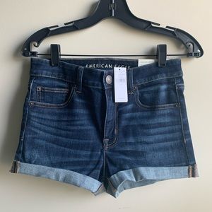American Eagle Hi-Rise Shortie Denim Shorts